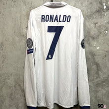 將圖片載入圖庫檢視器 《 拍賣貨品 》2016-17 皇家馬德里|主場長袖 |#7 C 朗拿度|歐聯 Full Set|BNWT|L|2016-17 Real Madrid Home #7 Ronaldo UCL Version L/S ( L )