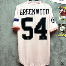 Load image into Gallery viewer, 2018-19 Manchester United|Away|Player Edition|#54 Greenwood UCL Full Set|95% New|M|2018-19 Manchester United Away Authentic #54 Greenwood UCL Full Set PSG Font ( M )