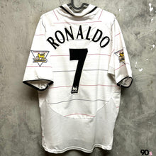 將圖片載入圖庫檢視器 《 拍賣貨品 》2003-04 曼聯|作客|#7 C朗拿度|英超 Full Set|90% New|M|2003-04 Manchester United Away #7 Ronaldo EPL Version ( M )