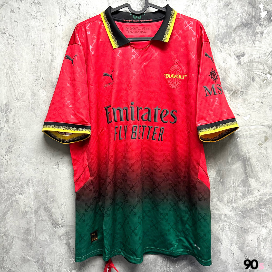 2024-25 AC米蘭｜x OFF-WHITE ｜特別版｜2024-25 AC Milan x OFF-WHITE ( Multiple Sizes )