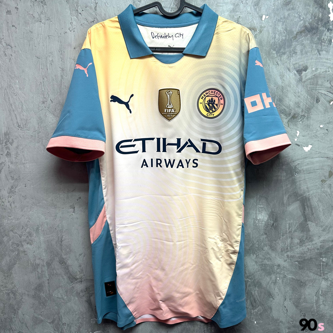 2024-25 曼城｜第四球衣｜球員版｜Box Set｜連歐聯字章｜BNWT｜2024-25 Manchester City Fourth Authentic with Collector Box with UCL Version ( Multiple Sizes )