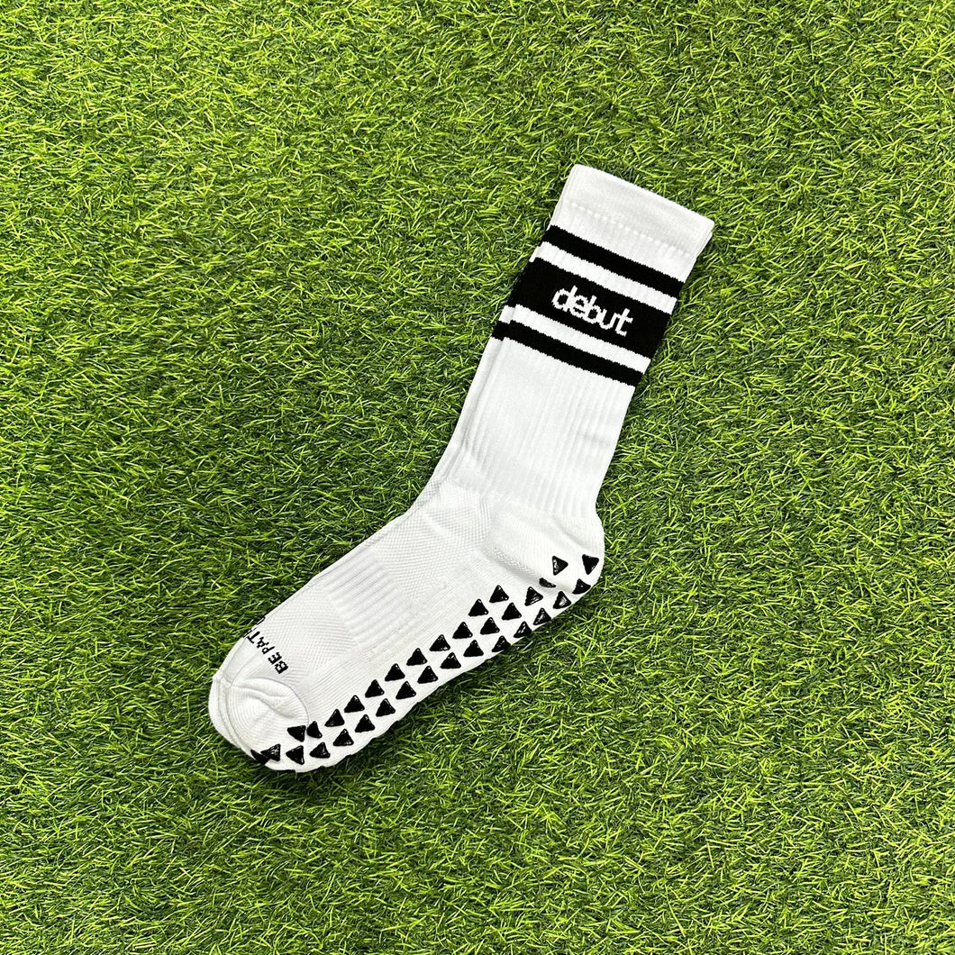 “debut” 兩間防滑襪 ( 黑白間 )  ｜“debut” Grip Socks Black （ Free Sizes )