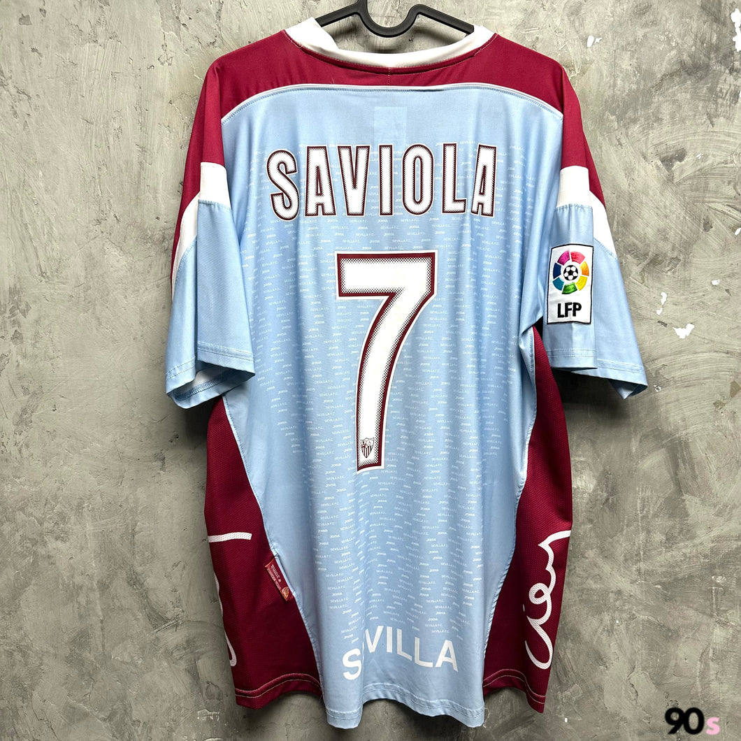2005-06 西維爾｜第二作客｜#7 沙維奧拿｜西甲 Full Set｜90% New｜XL｜2005-06 Sevilla Third #7 Saviola La Liga Version ( XL )