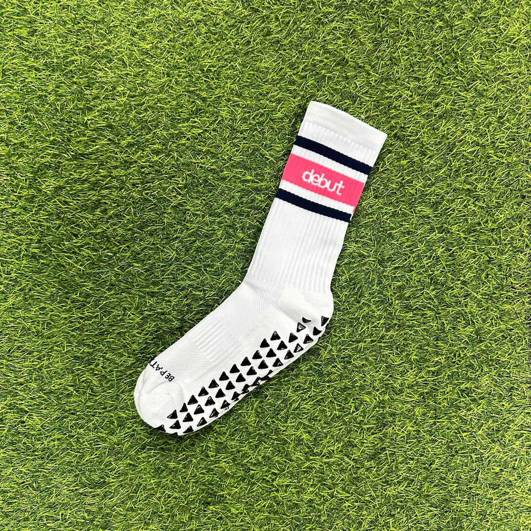 “debut” 兩間防滑襪 ( 深藍粉紅間 )  ｜“debut” Grip Socks （ Free Sizes )