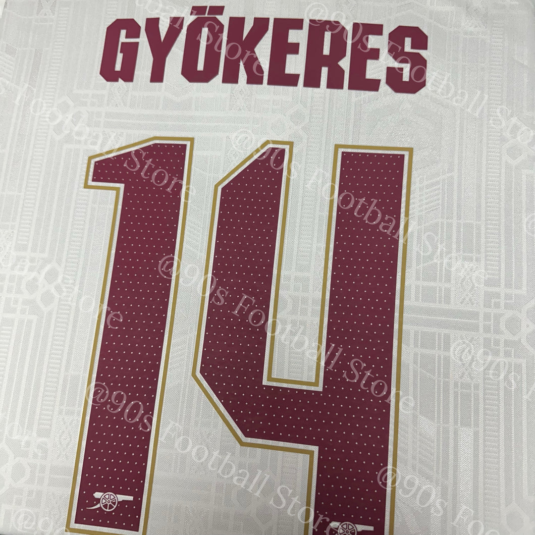 《Official Printing & Patches》 2025-26 阿仙奴｜第二作客印字｜2025-26 Arsenal Third Official Nameset