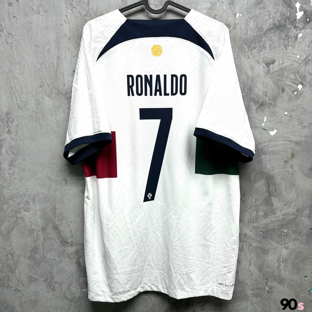 2022-23 葡萄牙｜作客｜球員版｜#7 C朗拿度｜95% New｜XL｜2022-23 Portugal Away #7 Ronaldo authentic ( XL )