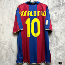 Load image into Gallery viewer, 2007-08 巴塞隆拿｜主場｜#10 朗拿甸奴｜85% New｜XL｜2007-08 Barcelona Home #10 Ronaladinho La Liga （ XL ）
