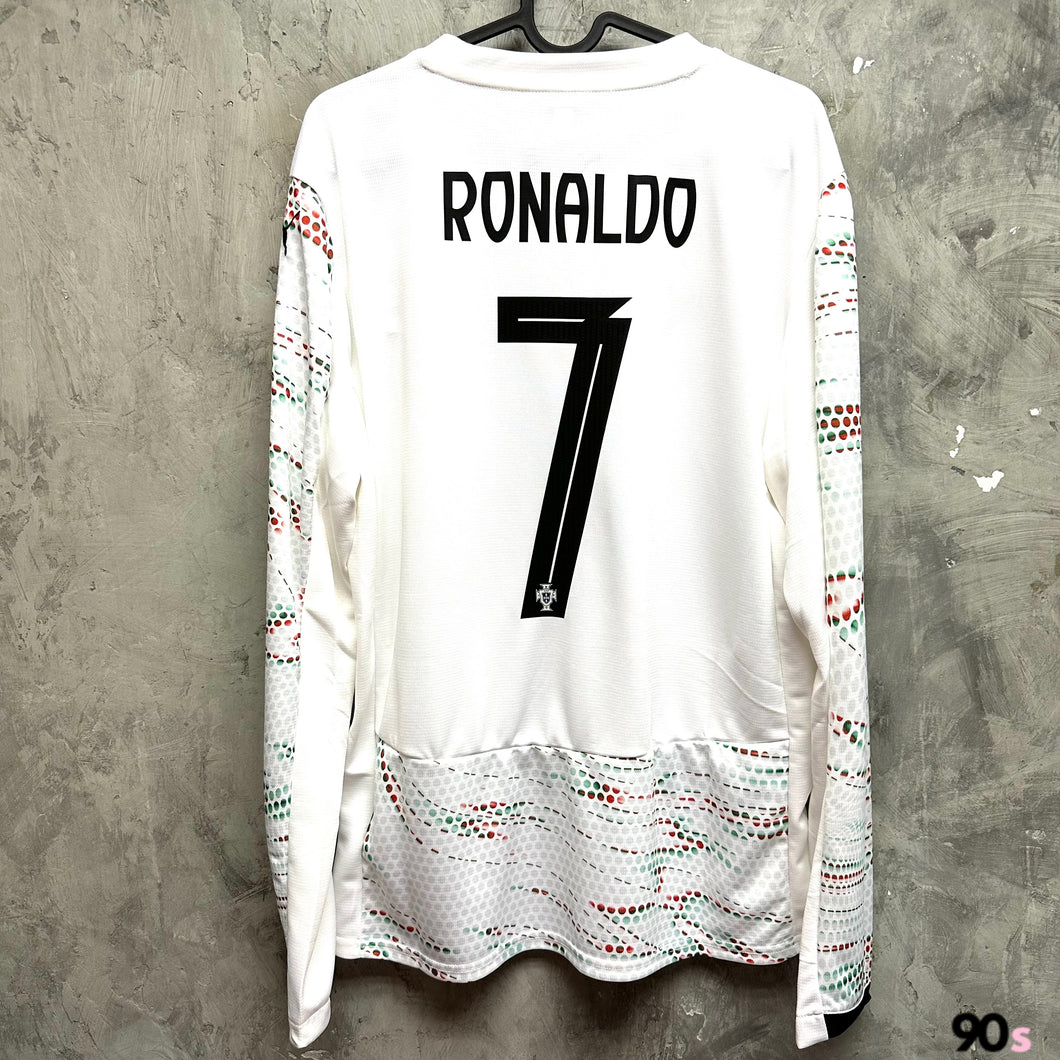 2025-26 葡萄牙｜作客長袖｜#7 C朗拿度｜歐國聯 Full Set｜ 2025-26 Portugal Away L/S  #7 Ronaldo UEFA Nations League Version ( Multiple Sizes )