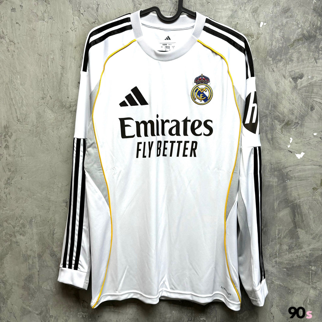 2025-26 皇家馬德里｜主場長袖｜BNWT｜2025-26 Real Madrid Home L/S  ( Multiple Sizes )