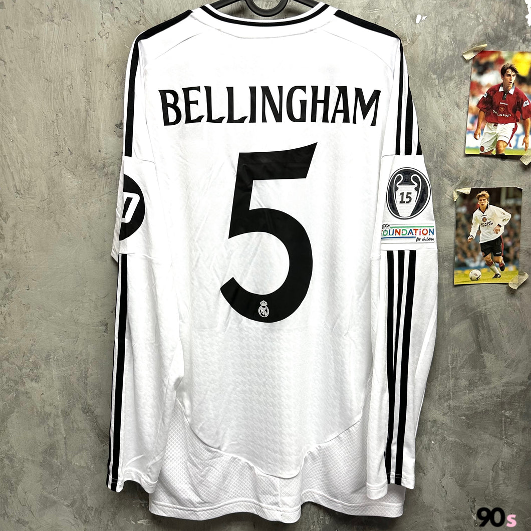 2024-25 皇家馬德里｜主場長袖｜連歐聯字章｜ BNWT｜2024-25 Real Madrid Home L/S with UCL version( Multiple Sizes )