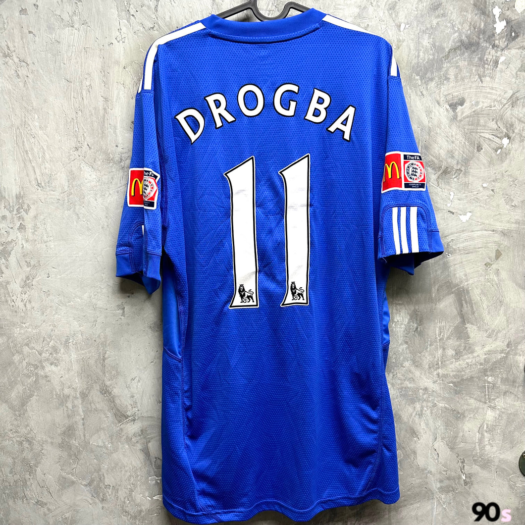 2009-10 車路士｜主場｜球員版｜#11 杜奧巴｜慈善盾 Full Set｜95% New｜XL｜2009-10 Chelsea Home #11 Drogba 2019 Community Shield Version Authentic ( XL )