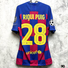 Load image into Gallery viewer, 2019-20 巴塞隆拿｜主場｜更衣室球員版｜#28 列卡佩｜歐聯 Full Set｜90% New｜M｜2019-20 Barcelona Home #28 Riqui Puig UCL Player Issue ( M )
