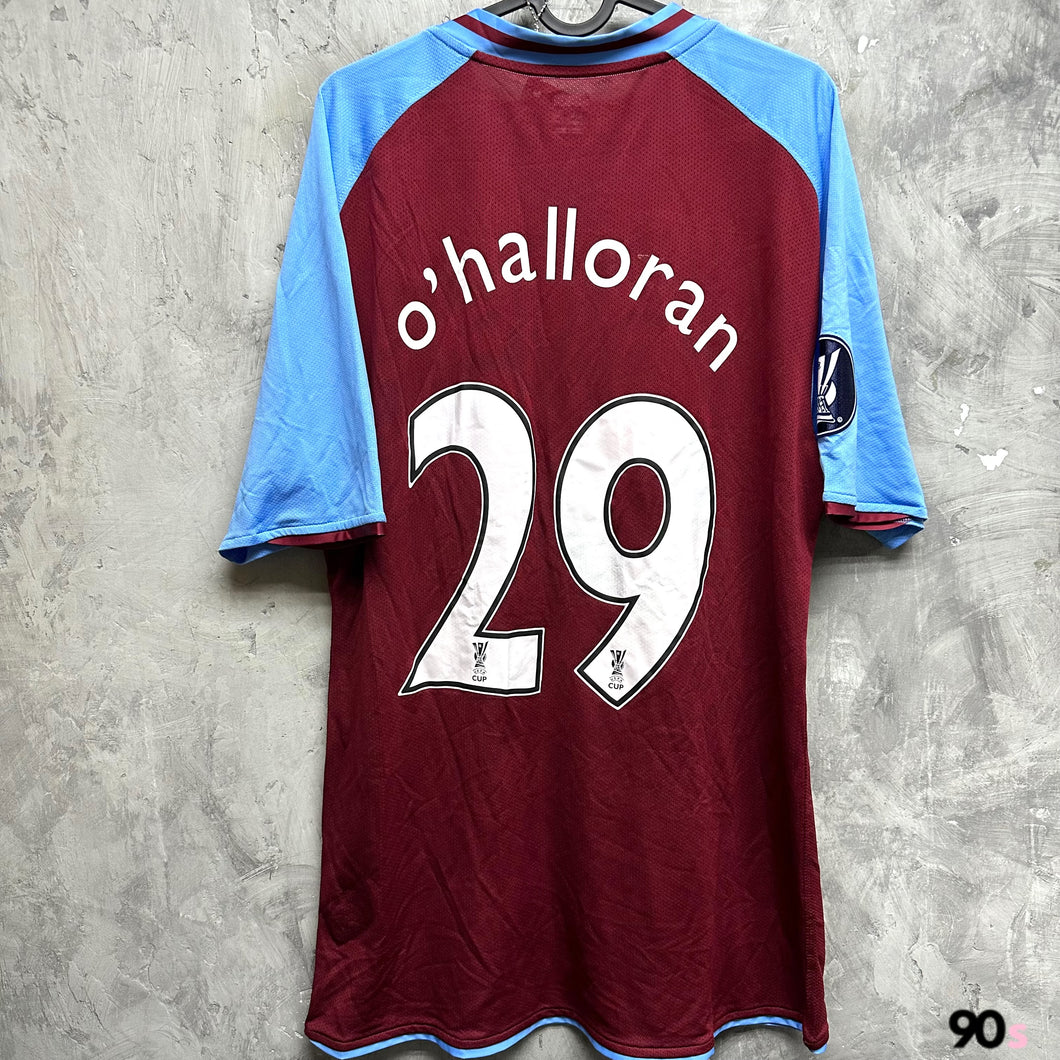 2008-09 阿士東維拉｜主場｜更衣室球員版｜#29 O’Halloran｜歐協 Full Set｜85% New｜XL｜2008-09 Aston Villa Home #29 O’Halloran Europa Set Player Issue ( XL )