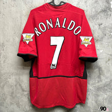 Load image into Gallery viewer, 2003-04 曼聯｜主場｜#7 C朗拿度｜英超 Full Set｜95% New｜M｜2003-04 Manchester United Home #7 Ronaldo EPL Version ( M )
