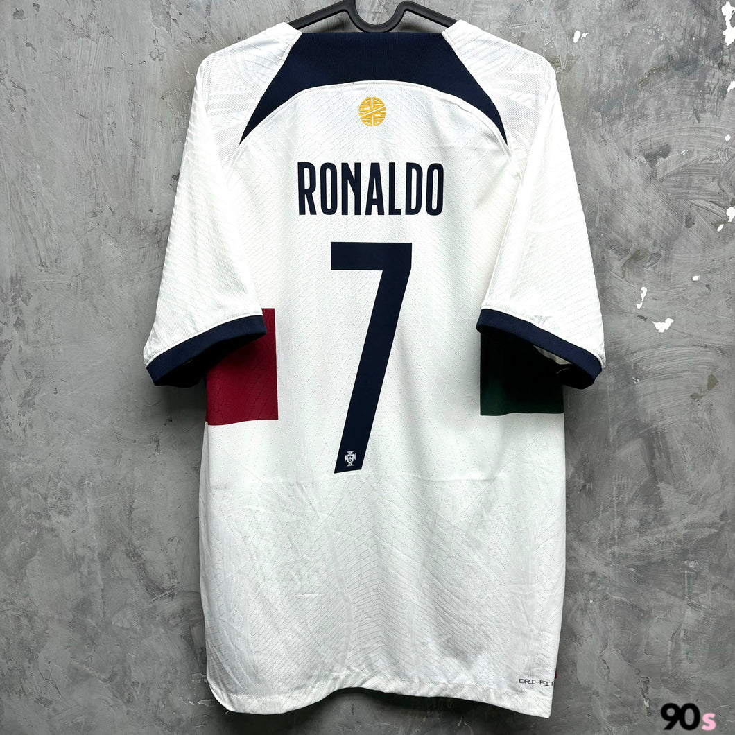 2022-23 葡萄牙｜作客｜球員版｜#7 C朗拿度｜95% New｜L｜2022-23 Portugal Away #7 Ronaldo authentic ( L )