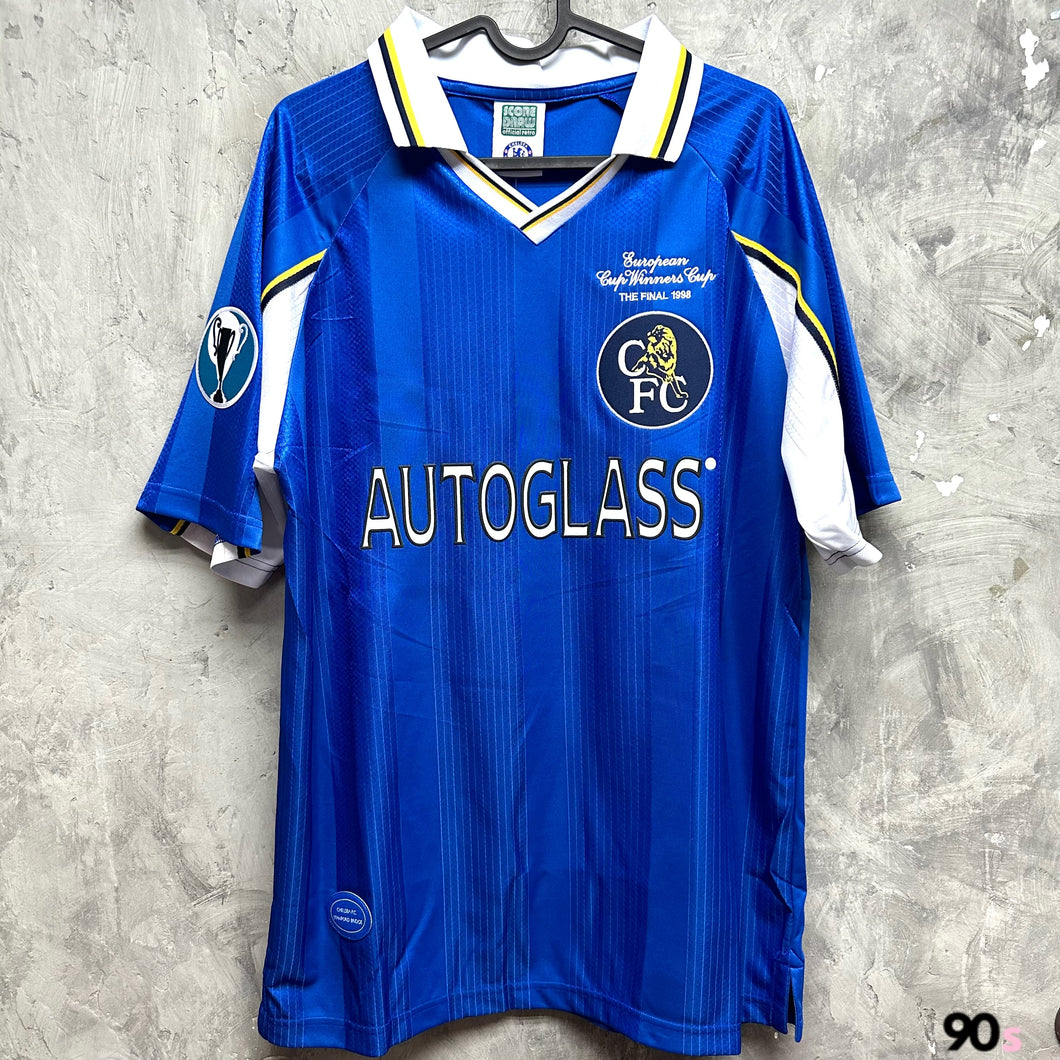 《Original Reproduction》 1998 Chelsea｜Scoredraw ECWC Final Home Reproduction｜With Reproduction Seal｜BNWT｜1998 Chelsea X Scoredraw ECWC Final Retro with retro Printing (Multiple Sizes)