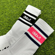 將圖片載入圖庫檢視器 “debut” 兩間防滑襪 ( 深藍粉紅間 )  ｜“debut” Grip Socks （ Free Sizes )
