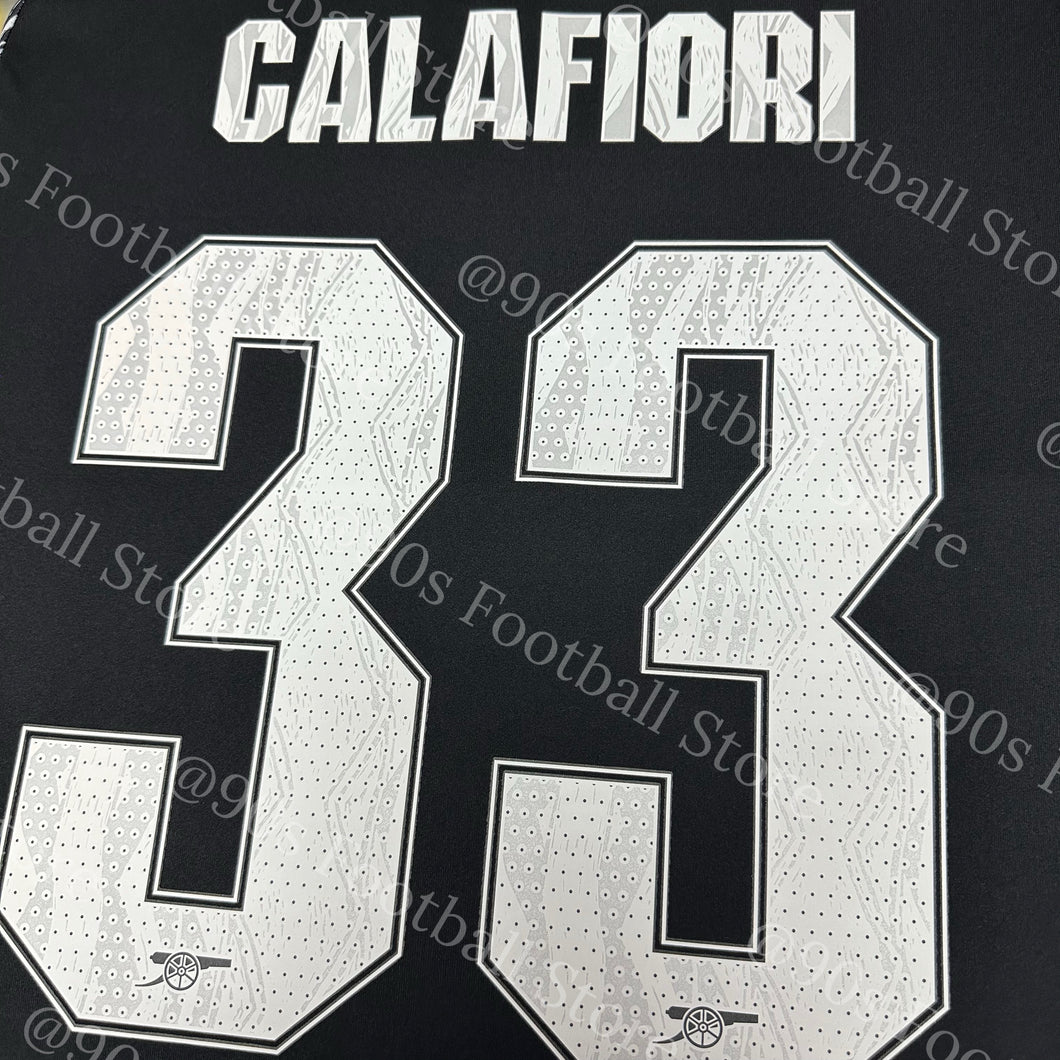 《Official Printing & Patches》 2024-25 阿仙奴｜作客球會字｜2024-25  Arsenal Away Official Nameset