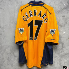 Load image into Gallery viewer, 2000-02 利物浦｜作客｜#17 謝拉特｜英超 Full Set ｜90% New｜L｜2000-02 Liverpool Away #17 Gerrard EPL Version ( L )
