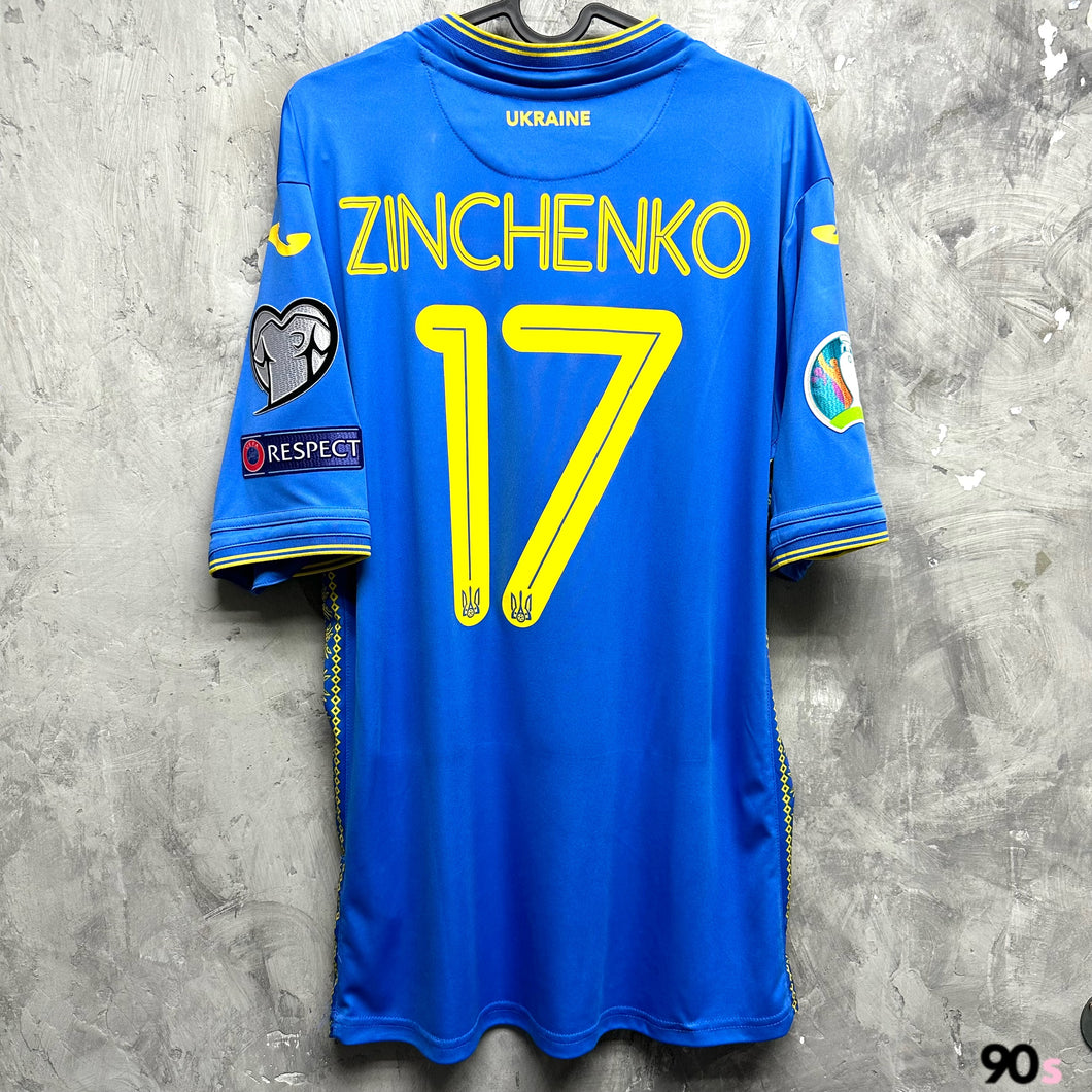 2017-18 烏克蘭｜作客｜#17 施真高｜2020 歐洲國家盃外圍賽 Full Set｜95% New｜L｜2017-18 Ukraine Away #17 Zinchenko Euro 2020 Qualifiers Version ( L )