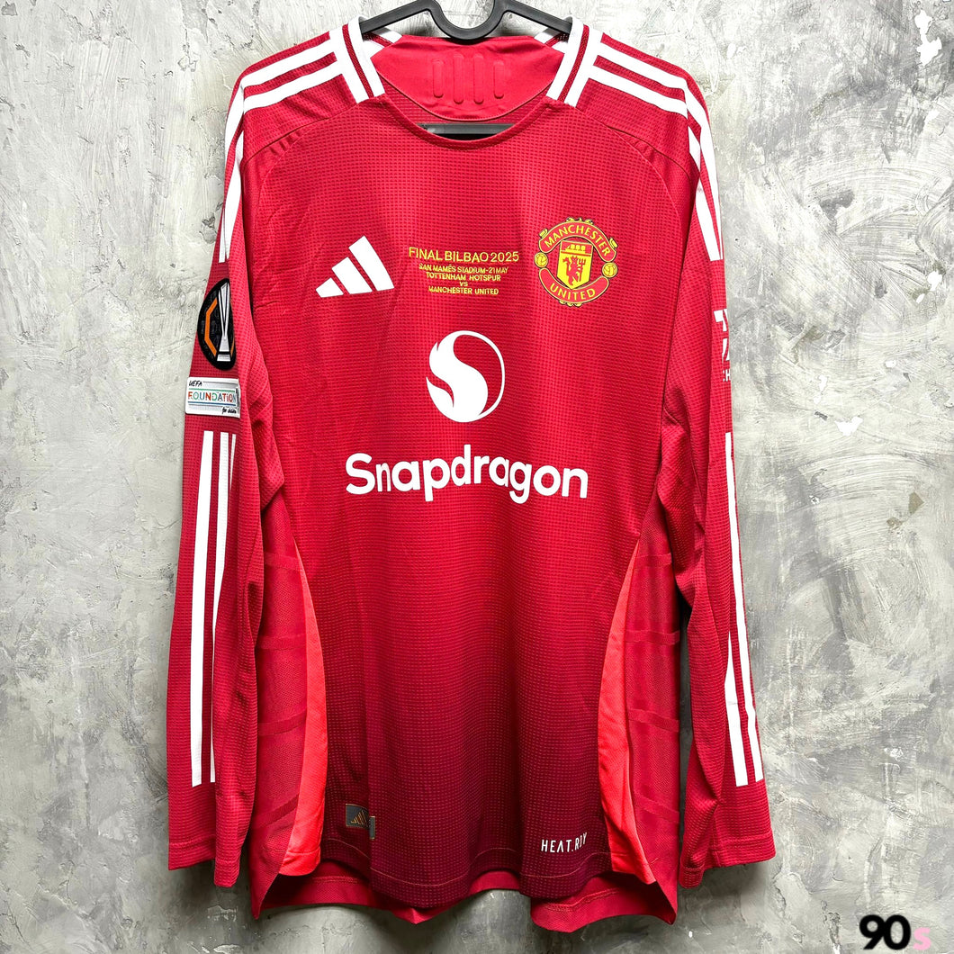 2024-25 曼聯｜主場長袖｜球員版｜歐霸决賽 Full Set ｜BNWT｜2024-25 Manchester United Home L/S Authentic with Europa Final Version ( Multiple Sizes )