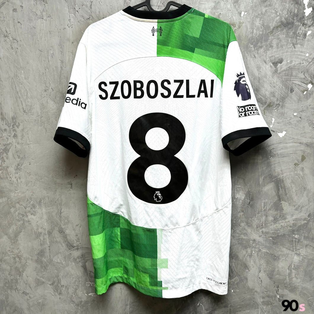 2023-24 利物浦｜作客｜球員版｜#8 蘇保斯禮｜英超 Full Set｜90% New｜L｜2023-24 Liverpool Away #8 Szoboszlai EPL Version Authentic ( L )