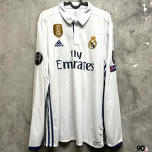 將圖片載入圖庫檢視器 《 拍賣貨品 》2016-17 皇家馬德里｜主場長袖 ｜#7 C 朗拿度｜歐聯 Full Set｜BNWT｜L｜2016-17 Real Madrid Home #7 Ronaldo UCL Version L/S ( L )
