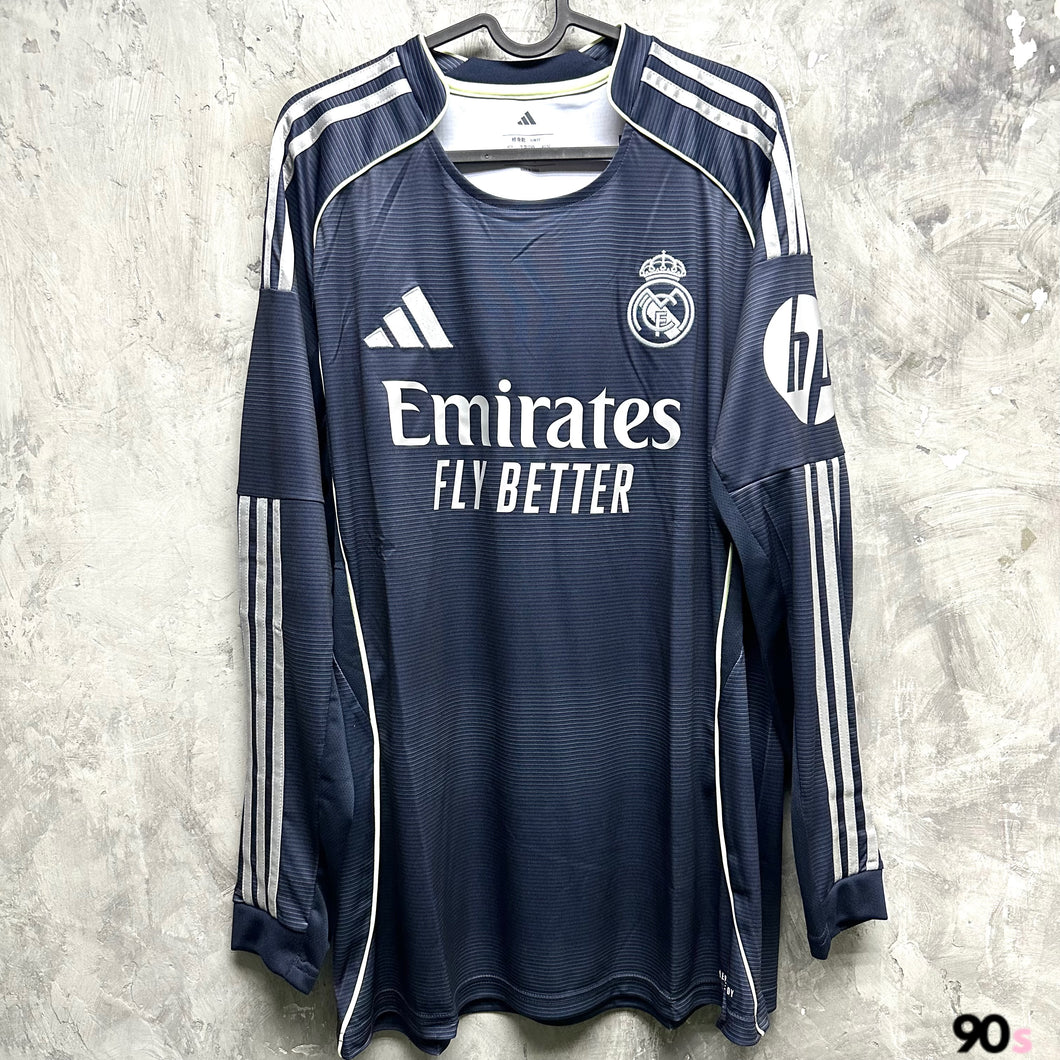 2025-26 皇家馬德里｜作客長袖｜BNWT｜2025-26 Real Madrid Away L/S  ( Multiple Sizes )