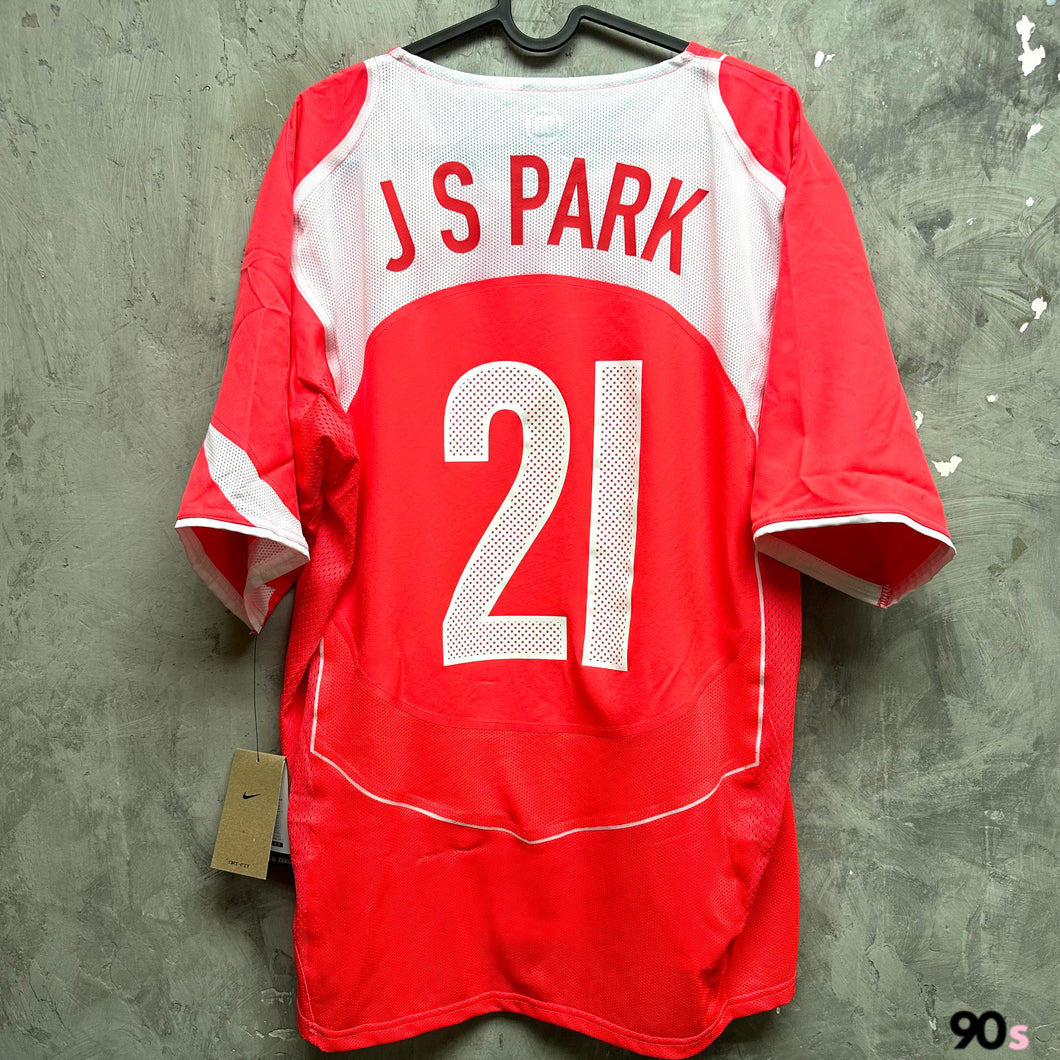 《原裝復刻》 2004 南韓｜主場復刻｜#21 朴智星｜BNWT｜2004 Korea Home #21 J S Park official Reissue ( Multiple Sizes )