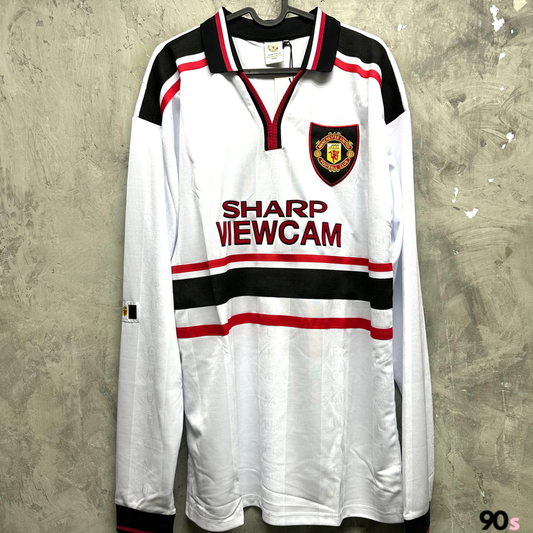 《原裝復刻》1997-99 曼聯｜官方復刻作客｜連復刻字章｜BNWT｜1997-99 Manchester United Official Retro Away L/S with retro printing ( Multiple Sizes )