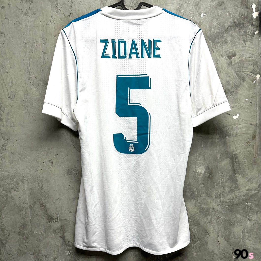2017-18 皇家馬德里｜主場｜球員版｜#5 施丹｜95% New｜M｜2017-18 Real Madrid Home #5 Zidane Authentic ( M )