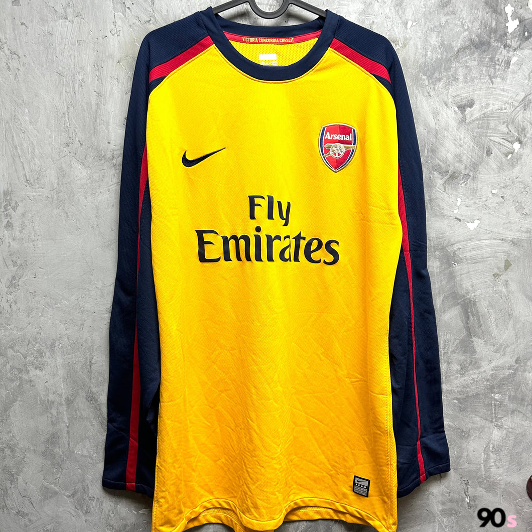 2008-09 阿仙奴｜作客長袖｜更衣室球員版｜95% New｜XL｜2008-09 Arsenal Away Player Issue ( XL )