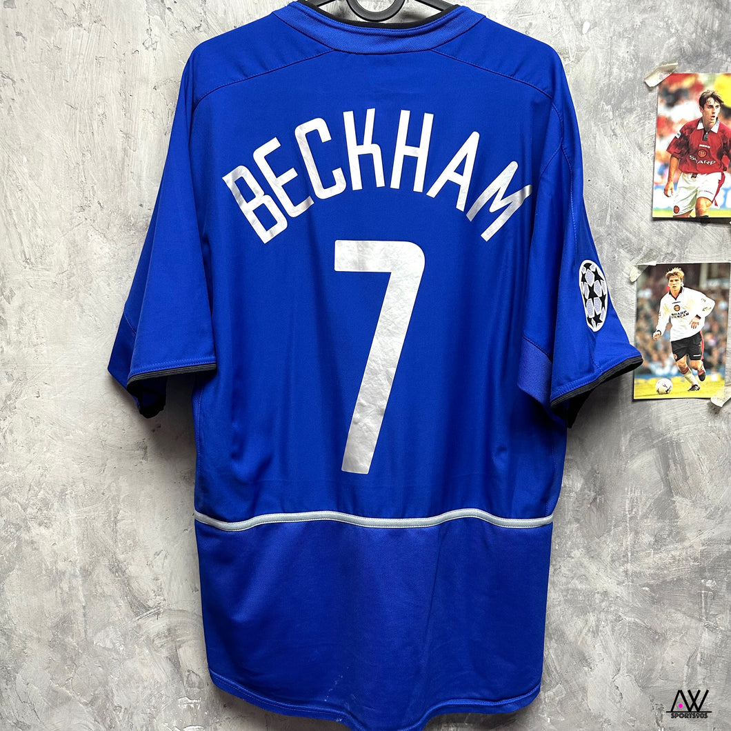 2002-03 Manchester United | Second guest | #7 Beckham | Europa League Full Set | 90% New | M | 2002-03 Manchester United Third #7 Beckham UCL Set ( M ) 