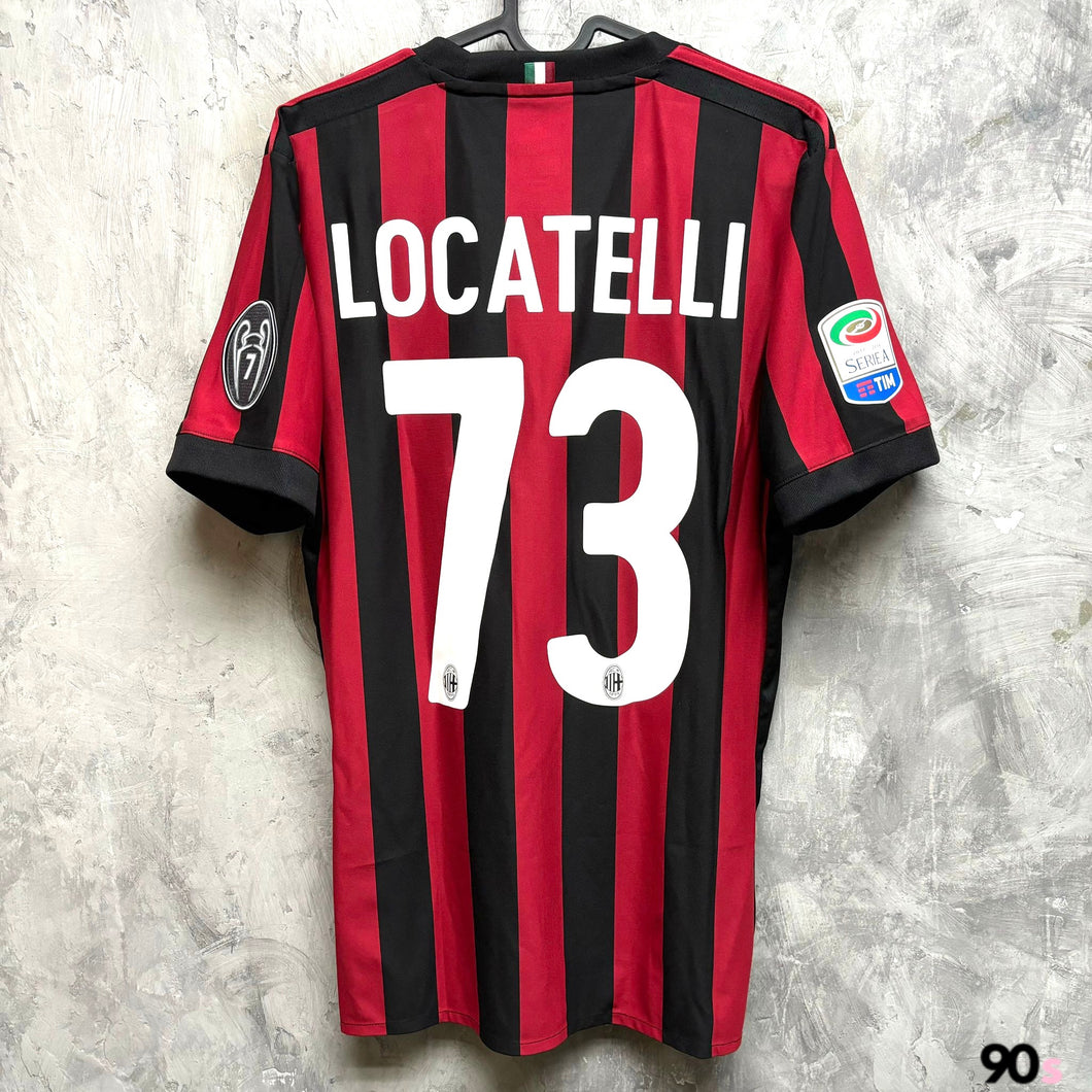 2017-18 AC米蘭｜主場｜#73 盧卡迪尼｜意甲Full Set｜90% New｜S｜2017-18 AC Milan Home #73 Locatelli ( S )