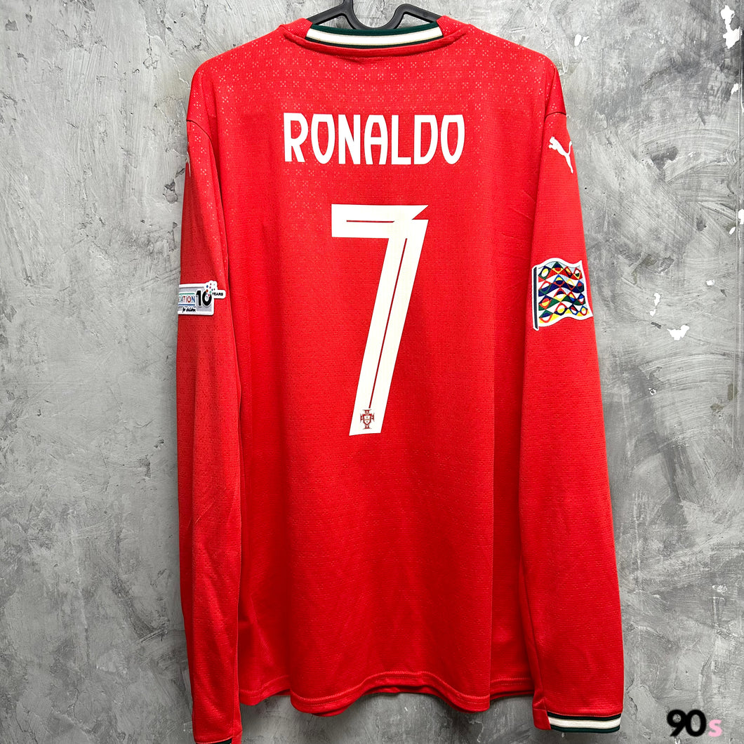 2025-26 葡萄牙｜主場長袖｜#7 C朗拿度｜歐國聯 Full Set｜2025-26 Portugal Home L/S #7 Ronaldo UEFA Nations League Version ( Multiple Sizes )