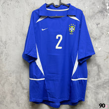 將圖片載入圖庫檢視器 2002-04 巴西｜作客｜#2 卡富｜85% New｜L ｜ 2002-04 Brazil Away #2 Cafu ( L )
