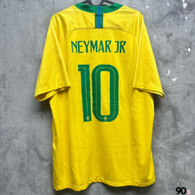 將圖片載入圖庫檢視器 2018-19 巴西｜主場｜#10 尼馬｜90% New ｜XL｜2018-19 Brazil Home #10 Neymar JR ( XL )
