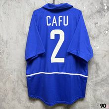 將圖片載入圖庫檢視器 2002-04 巴西｜作客｜#2 卡富｜85% New｜L ｜ 2002-04 Brazil Away #2 Cafu ( L )
