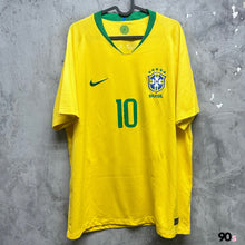 將圖片載入圖庫檢視器 2018-19 巴西｜主場｜#10 尼馬｜90% New ｜XL｜2018-19 Brazil Home #10 Neymar JR ( XL )
