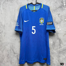 將圖片載入圖庫檢視器 2016-17 巴西｜作客｜球員版｜#5 法比安奴｜BNWT｜L ｜ 2016-17 Brazil Away Authentic #5 Fabinho ( L )
