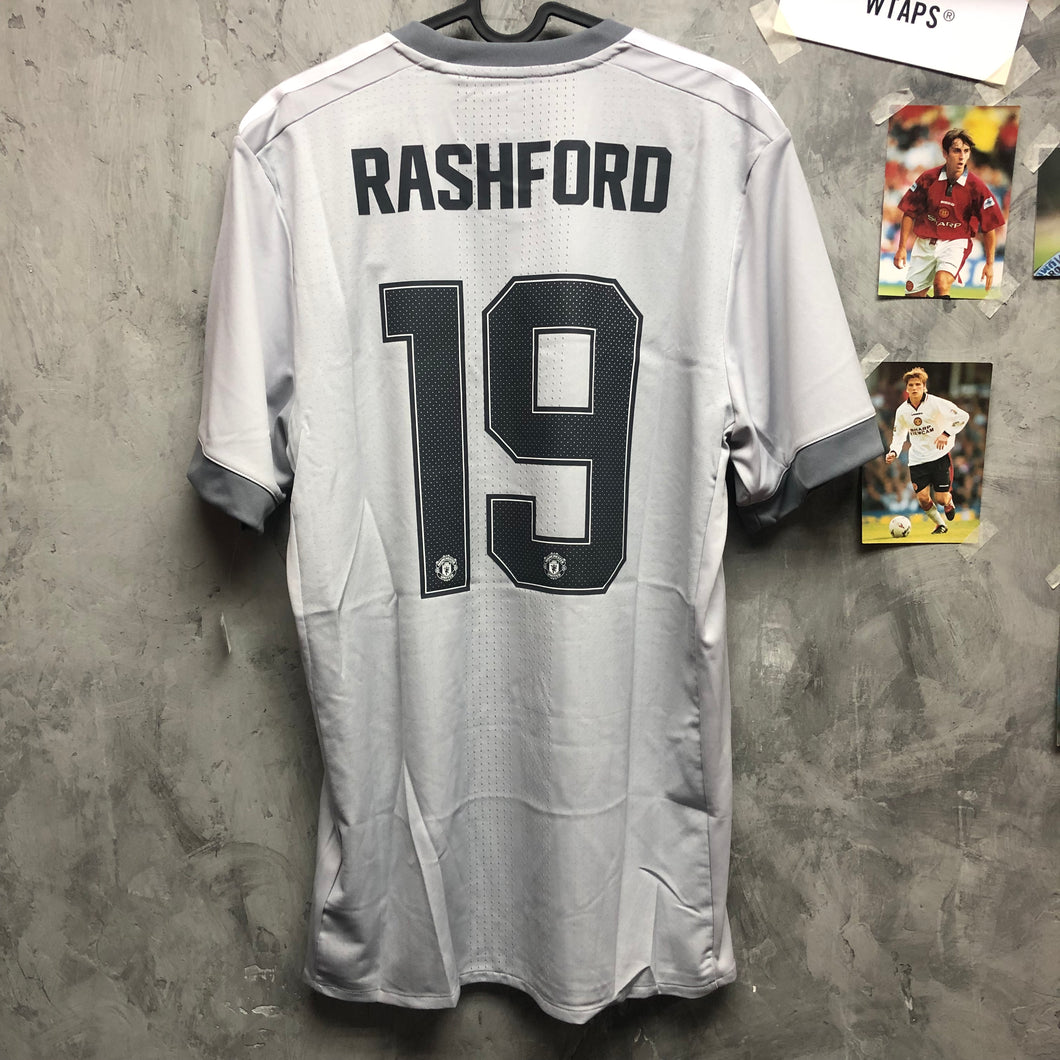 2017-18 曼聯｜第二作客｜球員版｜#19 拉舒福特｜杯賽字｜BNWT｜L｜2017-18 Manchester United Third #19 Rashford (Cup Printing) Player Version