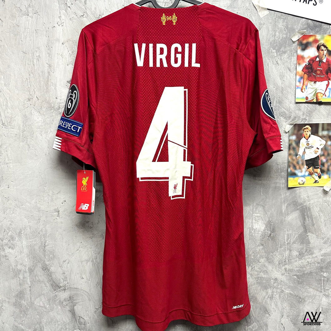 2019-20 利物浦｜主場｜球員版｜#4 雲迪克｜BNWT｜歐聯 Set｜M｜2019-20 Liverpool Home Elite Player Version UCL Set #4 Virgil (M)