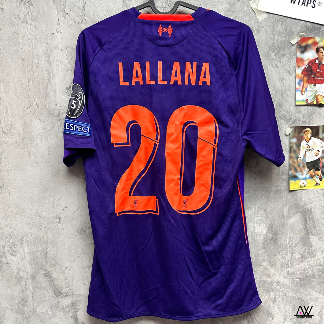 2018-19 利物浦｜作客｜球員版｜#20 拉蘭拿｜歐聯Full Set｜95% New｜M｜2018-19 Liverpool Away Player Version #20 Lallana (UCL Full Set ) (M)